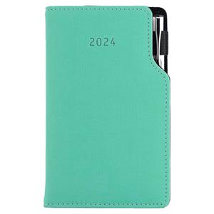 Diary GEP with ballpoint weekly pocket 2024 Slovak - mint