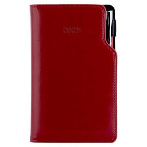Diary GEP with ballpoint weekly pocket 2025 Polish - bordeaux