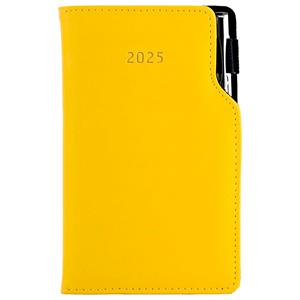 Diary GEP with ballpoint weekly pocket 2025 Polish - yelow