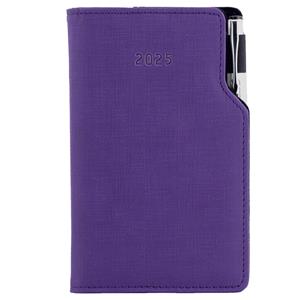 Diary GEP with ballpoint weekly pocket 2025 Slovak - violet