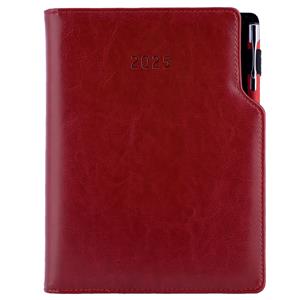 Diary GEP with ballpoint weekly special A5 2025 - bordeaux