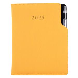 Diary GEP with ballpoint weekly special A5 2025 - mustard