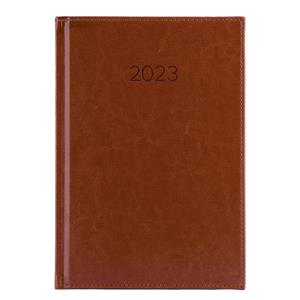 Diary LIBRA daily A5 2023 Czech - brown