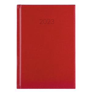 Diary LIBRA daily A5 2023 Czech - red