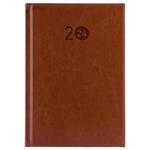 Diary LIBRA daily A5 2024 Czech - brown