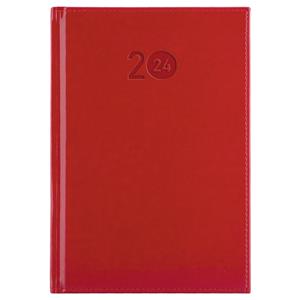 Diary LIBRA daily A5 2024 Czech - red