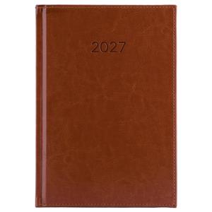 Diary LIBRA weekly A5 2027 Czech - brown