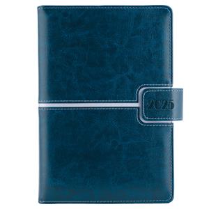Diary MAGNETIC daily A5 2025 Czech - dark blue/silver