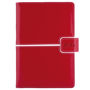 Diary MAGNETIC daily A5 2025 Polish - red/white