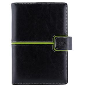 Diary MAGNETIC daily A5 2026 Czech - black/green