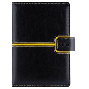 Diary MAGNETIC daily A5 2026 Czech - black/yellow