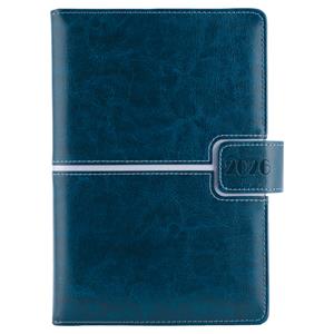 Diary MAGNETIC daily A5 2026 Czech - dark blue/silver