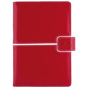 Diary MAGNETIC daily A5 2026 Czech - red/white