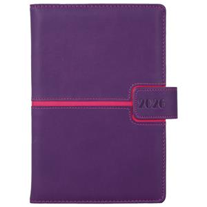 Diary MAGNETIC daily A5 2026 Czech - violet/pink