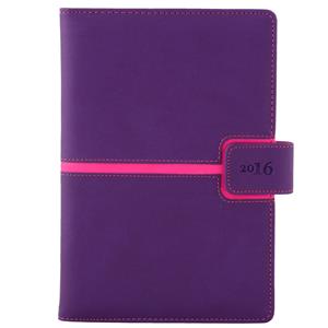 Diary Magnetic weekly A5 2016 Polish - violet/pink