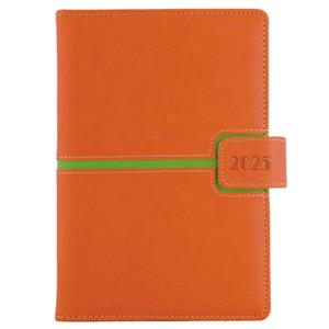 Diary MAGNETIC weekly A5 2025 Slovak - orange/green