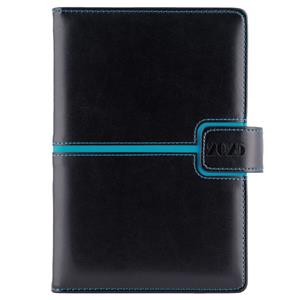 Diary MAGNETIC weekly B6 2025 - black/turquoise