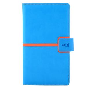 Diary Magnetic weekly pocket 2016 Polish - blue/orange