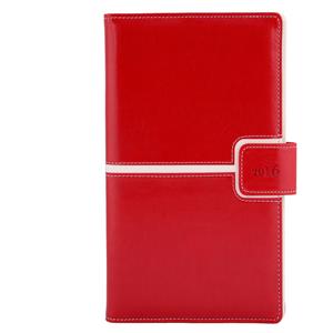 Diary Magnetic weekly pocket 2016 Polish - red/white