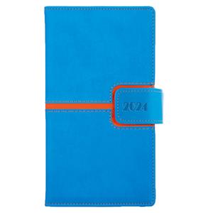 Diary MAGNETIC weekly pocket 2024 Polish - blue/orange