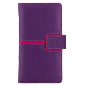 Diary MAGNETIC weekly pocket 2024 Polish - violet/pink
