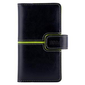 Diary MAGNETIC weekly pocket 2024 Slovak - black/green