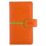 Diary MAGNETIC weekly pocket 2024 Slovak - orange/green