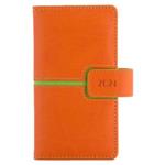 Diary MAGNETIC weekly pocket 2024 Slovak - orange/green