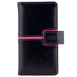 Diary MAGNETIC weekly pocket 2025 Polish - black/pink