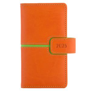 Diary MAGNETIC weekly pocket 2025 Polish - orange/green