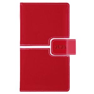 Diary MAGNETIC weekly pocket 2025 Polish - red/white
