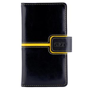 Diary MAGNETIC weekly pocket 2025 Slovak - black/yellow