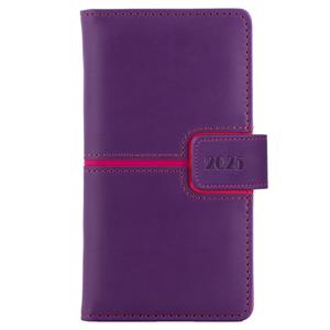 Diary MAGNETIC weekly pocket 2025 Slovak - violet/pink