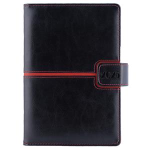 Diary MAGNETIC weekly special A5 2025 - black/red