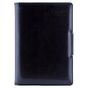 Diary METALIC daily B6 2025 Polish - black