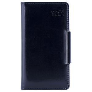 Diary METALIC weekly pocket 2024 Polish - black