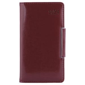 Diary METALIC weekly pocket 2024 Polish - brown