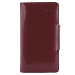 Diary METALIC weekly pocket 2025 Polish - brown