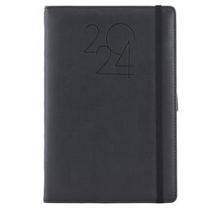 Diary POLY daily A5 2024 Czech - black