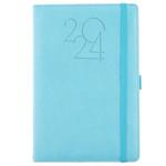 Diary POLY daily A5 2024 Czech - light blue