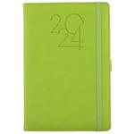 Diary POLY daily A5 2024 Czech - light green