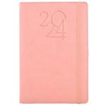 Diary POLY daily A5 2024 Czech - light pink
