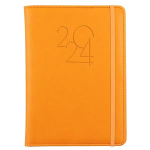 Diary POLY daily A5 2024 Polish - orange