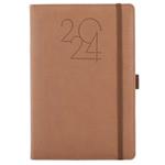 Diary POLY daily A5 2024 Slovak - brown