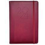 Diary POLY daily A5 2024 Slovak - burgundy