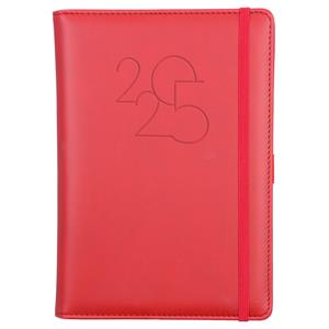 Diary POLY daily A5 2025 Czech - red
