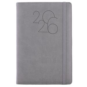 Diary POLY daily A5 2026 Czech - grey
