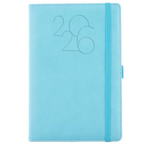 Diary POLY daily A5 2026 Czech - light blue