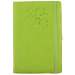 Diary POLY daily A5 2026 Czech - light green