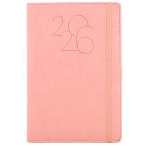Diary POLY daily A5 2026 Czech - light pink